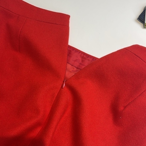J Crew Factory Pencil skirt in double-serge wool red - Picture 8 of 8